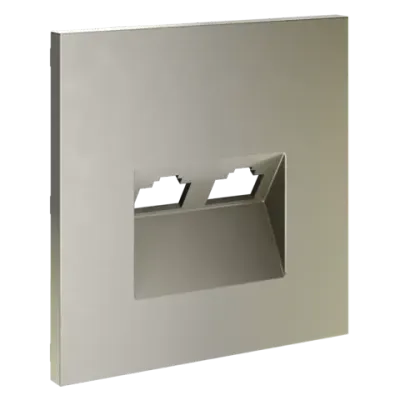 VLS001404 Накладка для розетки компьютерной двойной RJ45+RJ45 кат.6, S70 (шелк). (ТМ Maytoni)