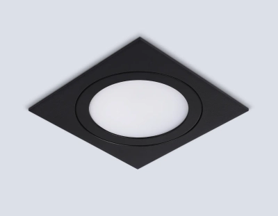 Светильник встраиваемый TN6609 BK черный IP44 GX53 max 15W 110*110*23