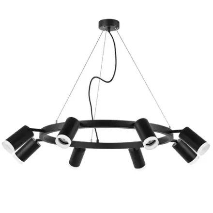 LR0183780 Люстра RULLO 8х50W GU10 ЧЕРНЫЙ (571018+214437-8+202430-8)