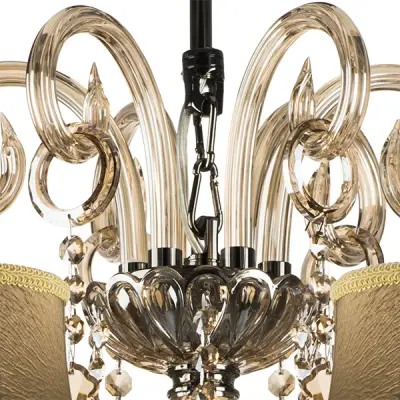 715067 Люстра NATIVO 6x40W E14 КОНЬЯК/ЧЕРНЫЙ ХРОМ/БЕЖЕВЫЙ Lightstar