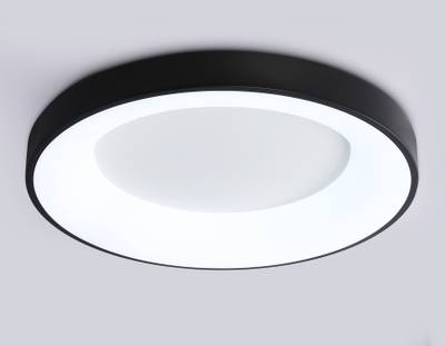 Потолочный светодиодный светильник FZ1403 BK черный IP20 48W 3000K-6500K D500*50 (ПДУ ИК)