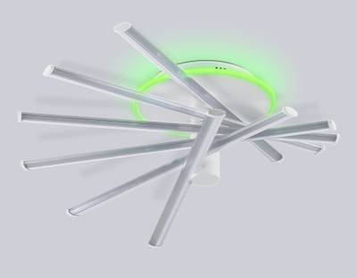 Светильник светодиодный потолочный FL6231 WH белый 88W 3000K-6400K+RGB 605*605*200 (ПДУ ИК)