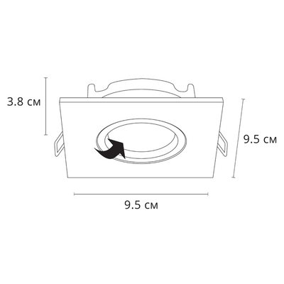 Точечный встраиваемый светильник Arte Lamp GIRO A2866PL-1WH, 1хGU10