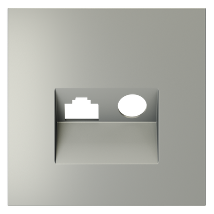 VLS002705 Накладка для розетки TV+RJ45 кат. 6, S70 (сталь). (ТМ Maytoni)