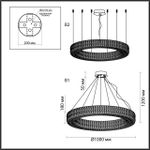 4926/98L L-VISION ODL24 597 золото/металл/хрусталь Люстра LED 98W 4000K 5850Лм PANTA