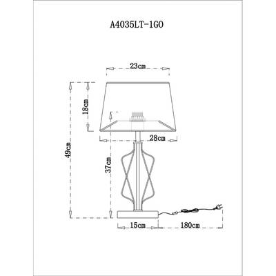 Декоративная настольная лампа Arte Lamp Fire A4035LT-1GO, 1хE27
