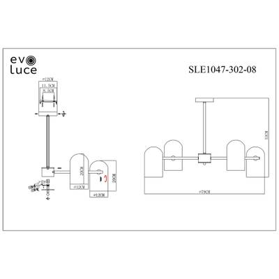 SLE1047-302-08 Люстра потолочная Бронза/Молочно-белый E14 8*40W