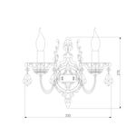 Бра с хрусталем 3281/2 античная бронза / прозрачный хрусталь, E14х2