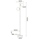 Торшер Arte Lamp ALCOR A2224PN-2BK, 2хE14