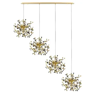 L4PL721132 Подвес четверной линейный EXTRA 4x3x5W(led) G9  (721132 - 4 + 572142 -1) ЗОЛОТО Lightstar