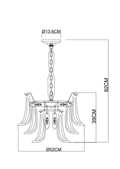 Подвесная люстра Arte Lamp MAYA A4072LM-6GO, 6хE14