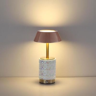 5454/6TL L-VISION ODL_EX26 светлая бронза/кофейный/жемчужный/металл/керамика Настольная лампа беспроводная LED*6W 3000K LULU