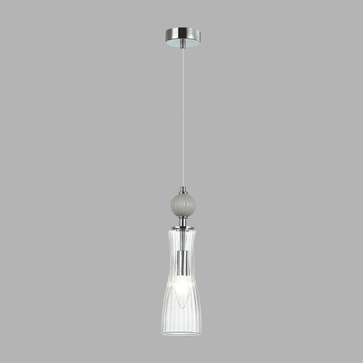 8269/1A NEOCLASSI LN26 160 хром/серый/прозрачный, металл/керамика/стекло Подвес Е14 1*40W 220V EMILY