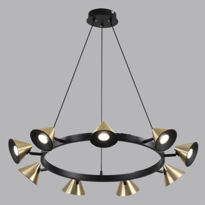 8233/9 COMFI LN25 209 черный/золото, металл Подвесной светильник GU10 LED 9*7W 220V LAMINA