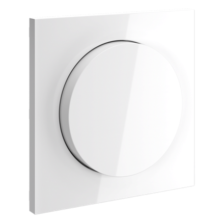 VLS002001 Накладка для светорегулятора поворотно-нажимного, S70 (белый глянцевый). (ТМ Maytoni)