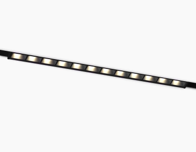 Светильник светодиодный трековый Magnetic 48V 10mm GL2335 BK черный IP20 10W 3CCT 3000/4200/6400K 200*10*37