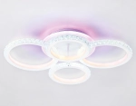 Светильник потолочный светодиодный с RGB подсветкой и пультом FA9524/2+2 WH белый 92W 6400K/3000K+RGB 560*370*110 (ПДУ РАДИО 2.4G)