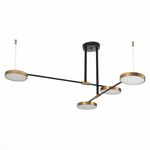 SL1605.403.04 Светильник подвесной ST-Luce Черный/Латунь, Белый LED 4*8,5W 3000K