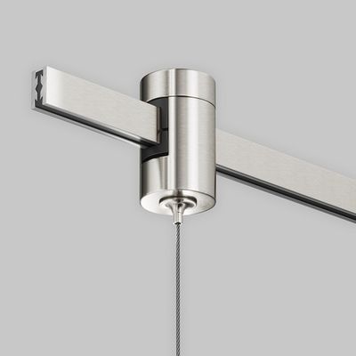 Коннектор с тросовым подвесом Tau в шинопровод Flarity платина TRA154SW-1PT. TM Maytoni