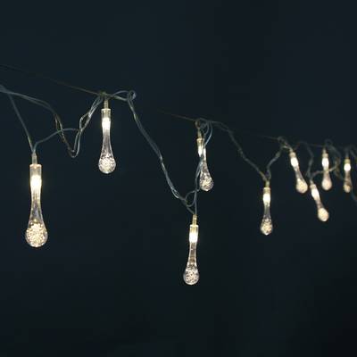 A-503 гирлянда светодиодная, прозрачный провод длиной 3,2м, 20 насадок капля