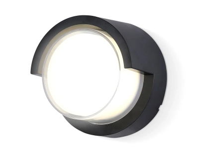 Светильник светодиодный уличный настенный архитектурный ST5231 BK черный IP65 LED 4200K 12W D169*100