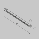 Трековый светильник Точки / Points Exility X 3000K 6Вт 40°, TR241-2-6W3K-B. TM Maytoni