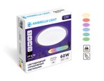 Светодиодный светильник c подсветкой RGB FF470 WH белый 60W D450*70 (ПДУ ИК)