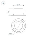 Светильник MS-BREEZE-BUILT-R104-12W Warm3000 (WH, 90 deg, 230V) (Arlight, IP20 Металл, 3 года)
