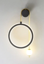 Бра Crystal Lux CORIDA AP25W LED BLACK/GOLD 1440/401