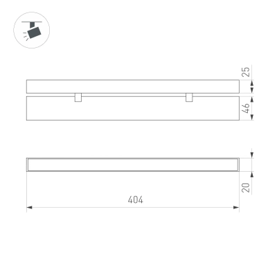 Светильник MAG-FLAT-FOLD-25-S400-12W Warm3000 (BK, 100 deg, 24V) (Arlight, IP20 Металл, 5 лет)