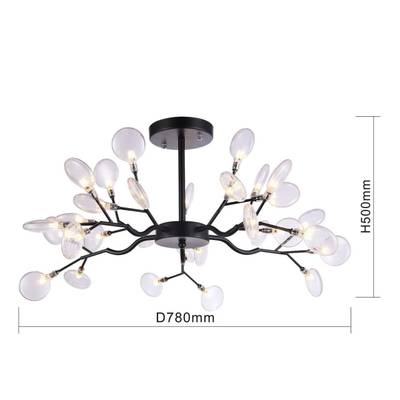 Подвесная люстра Skein 2480-10P, 30*G4LED*3W, 4914LM, 3000K. ТМ F-Promo