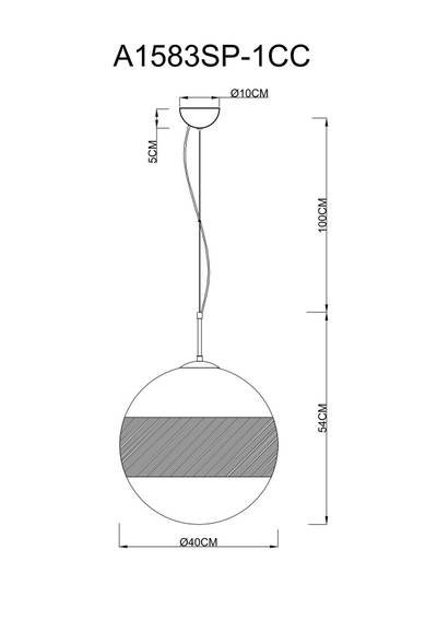 Подвесной светильник Arte Lamp GALACTICA A1583SP-1CC, 1хE27