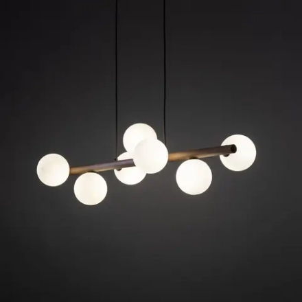 Подвесной светильник со стеклянными плафонами 10272 Estera Wood, G9х7
