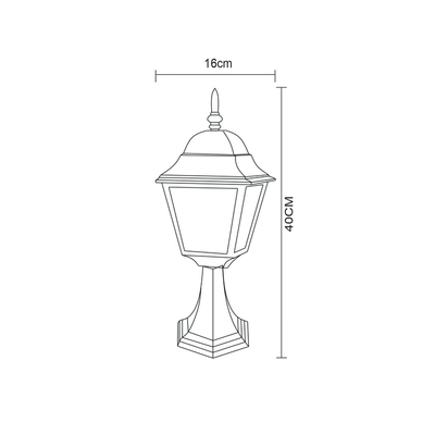 Ландшафтный светильник Arte Lamp BREMEN A1014FN-1BK, 1хE27