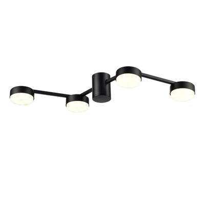 8187/4C COMFI LN26 249 черный, металл Люстра потолочная LED GX53 4*7W 220V SANATA