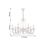 Подвесная люстра Chateau 2164-7P, 7*E14*40W. ТМ F-Promo