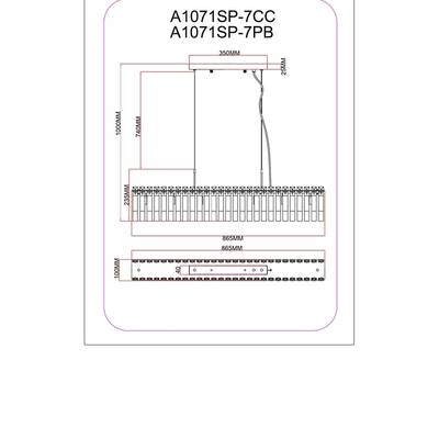 Подвесная люстра Arte Lamp MAYOTTE A1071SP-7CC, 7хG9