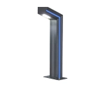 09207-F(220V),16(05) Светильник уличный Такоми серый 220V w15*7,5 h80 Led 10W (4000K) Декоративная подсветка синяя.
