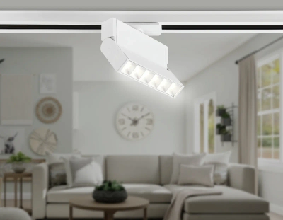 Светильник светодиодный трековый GL6812 WH белый LED 6W 4200K 24° 115*22*87
