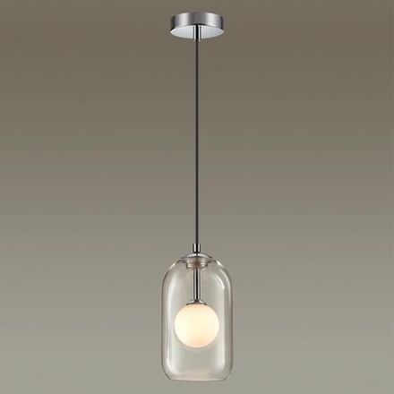 4953/1 PENDANT ODL22 339 хром/ белый/прозрачный/стекло Подвес G9 1*40W LOSTAR