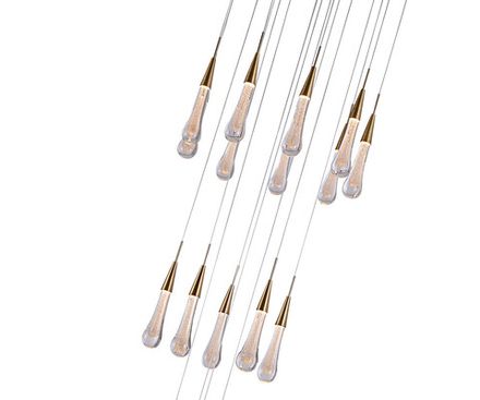 07861-18A,36 Люстра каскадная Гутта латунь d50 h300 Led 54W (3000k)