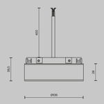 Источник напряжения встраиваемый Basity 48В, 100Вт, черный, Dali, TRA172DR-100W-DD-B. TM Maytoni