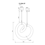 Люстра подвесная Regolarita FL1166-2P, LED