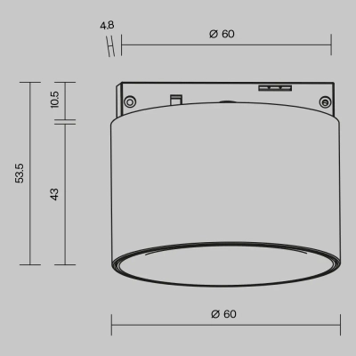 Трековый светильник Альфа С / Alfa S Levity 4000К 5Вт 36°, TR188-1-5W4K-M-BW. TM Maytoni