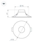 Светильник MS-BLIZZARD-BUILT-R90-6W Warm3000 (BK, 100 deg, 230V) (Arlight, IP20 Металл, 3 года)