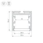Профиль SL-ARC-3535-D320-A90 BLACK (дуга 1 из 4) (Arlight, Алюминий)
