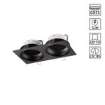 371008 WIR NT25 568 черный Светильник встраиваемый IP20 GX53 12W 220-240V GEMINI