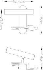 Бра Arte Lamp ALBERT A2173AP-1BK, 1хLED