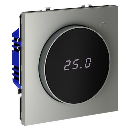 VLS070105 Терморегулятор электронный VOLTUM S70 с индикацией и датчиком, для теплого пола, (сталь) (ТМ Maytoni)