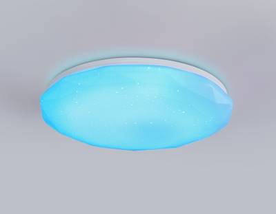 Потолочный светодиодный светильник с пультом FZ417 WH белый IP20 46W 3000K-6500K+RGB D380*60 (ПДУ ИК)